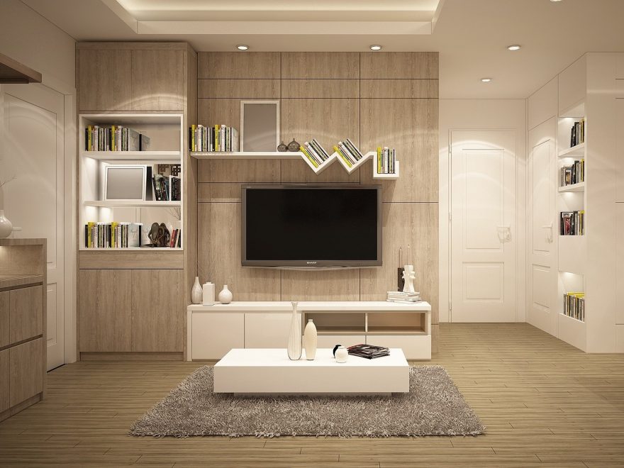 Salón reformado en una vivienda